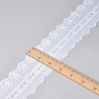 Üst Giysiler İçin Beyaz Gipür 6.5cm Nakış Dantel Trim